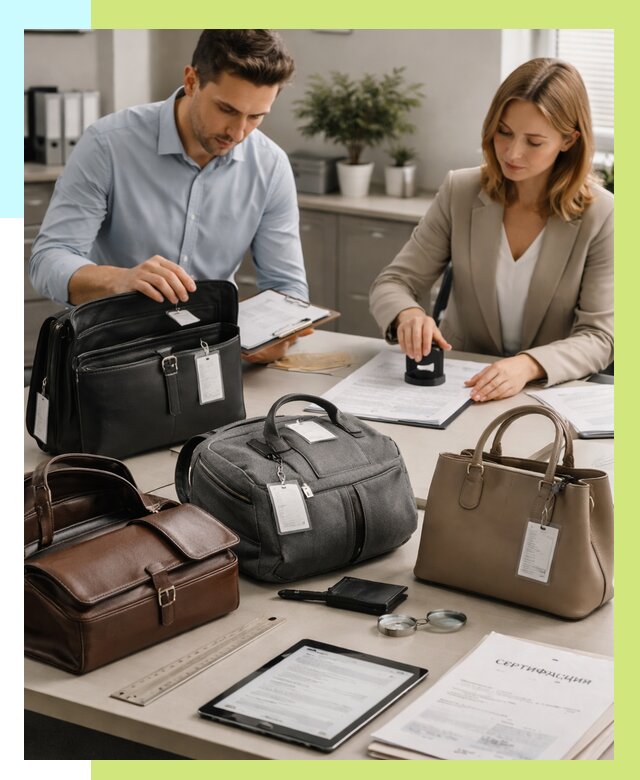 Сертификация сумок в Куйбышеве от 7777 руб. | Алешин-Кбш