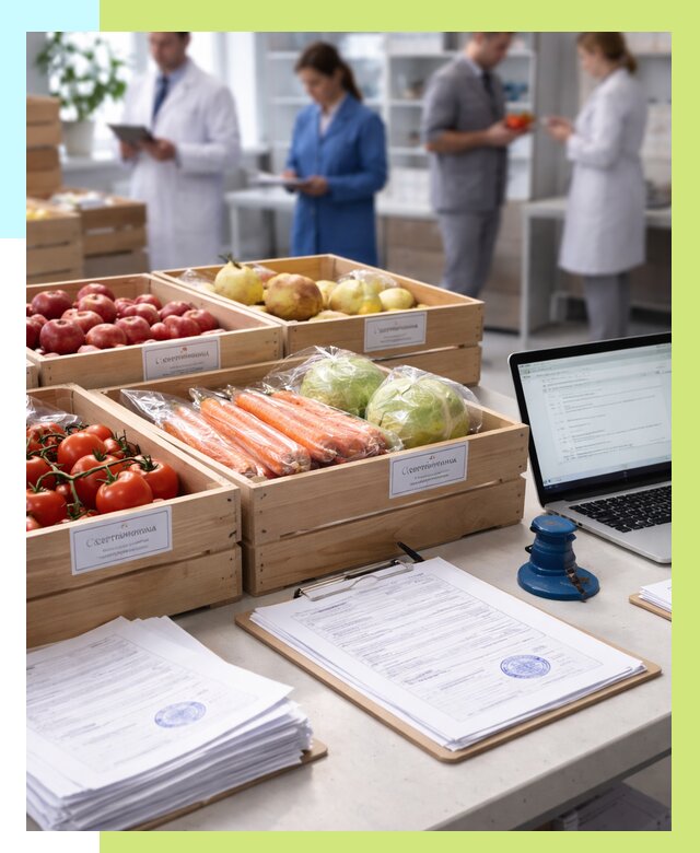 Сертификация овощей и фруктов в Куйбышеве от 8814 р. | Алешин-Кбш