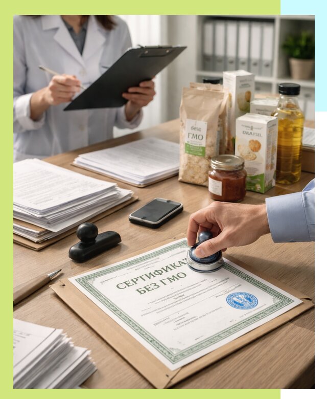 Получение сертификата Без ГМО для продукции в Куйбышеве